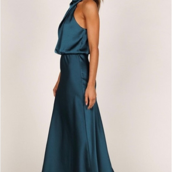 Petal and Pup Anabelle Halter Neck Midi Dress XL in Teal - Picture 4 of 13